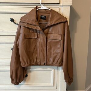 Ci Sono Women's Tan Leather Jacket